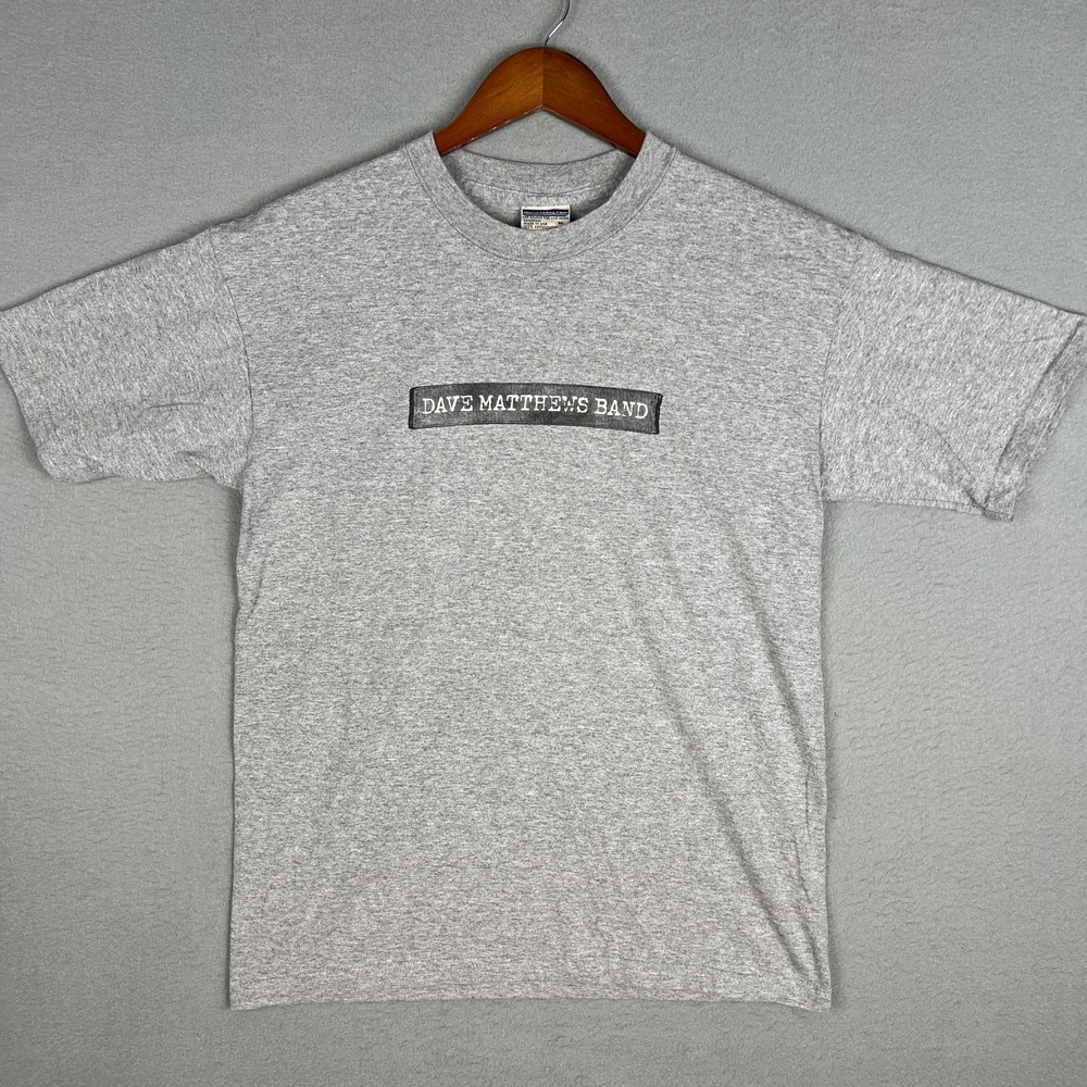 VTG 2002 Dave Matthews Band Tour T Shirt Fits Small Gray Music Rock Y2K USA